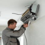 a man working on a machine